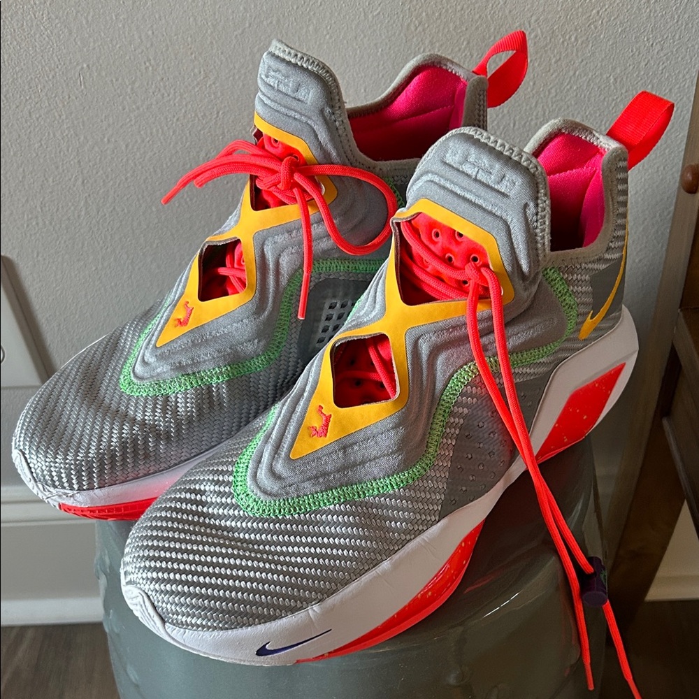 Nike Gray and Orange Athletic Shoes